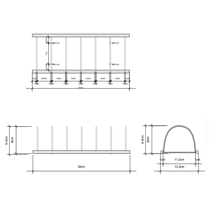 Decor Walther DW 221 Полотенцедержатель, 35см., цвет: черный матовый