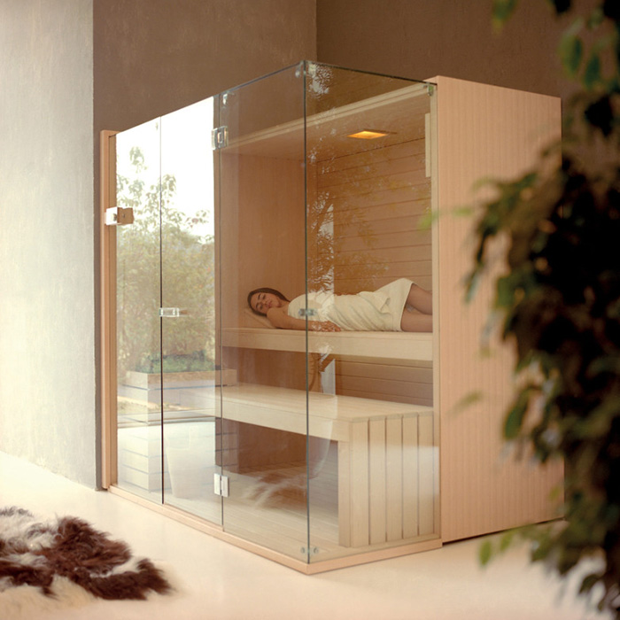 Effegibi Sky Corner Био-Сауна 230x200х211см, угловая SX, цвет: канадский хемлок