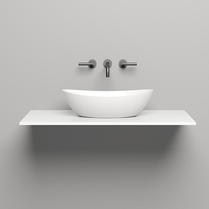 Salini Столешница 100х50х1.5 cм, из материалов S-Stone, цвет: белый матовый