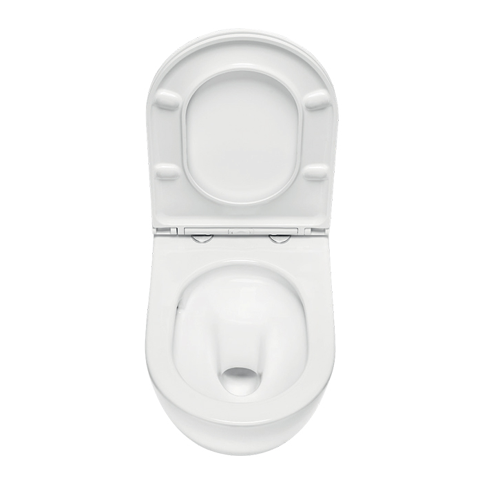 TECEspring Base Комплект: унитаз модель R, инсталяция, панель смыва V с прямоугольными кнопками, цвет: белый / черный матовый