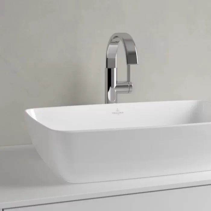 Villeroy&Boch Artis Раковина 58х38.5х12.5см., накладная, без отв., без перелива, TitanCeram, цвет: альпийский белый