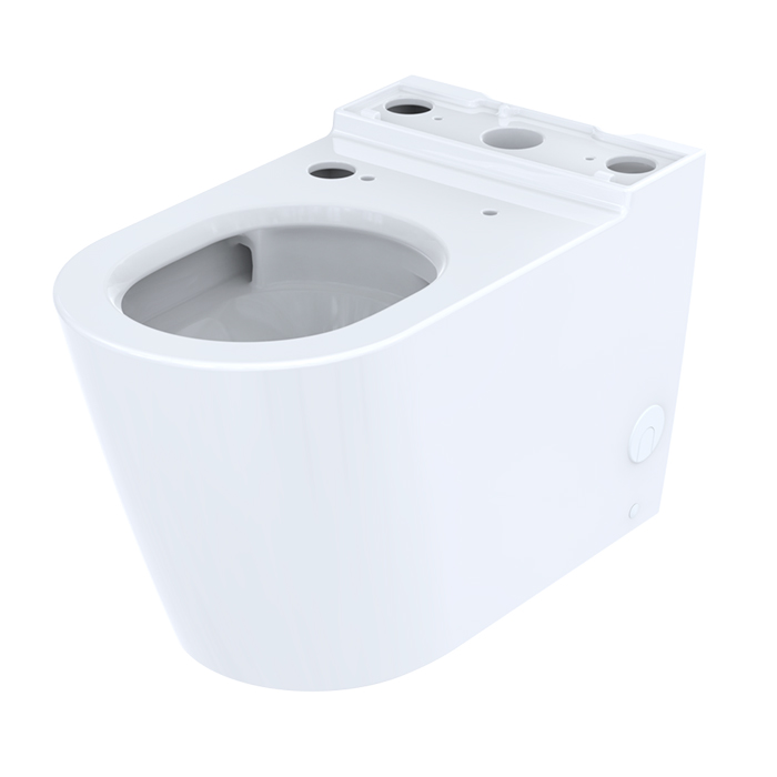 TOTO RP Унитаз моноблок 38x70x43см, безободковый, Tornado, сиденье Slim микролифт, цвет: белый