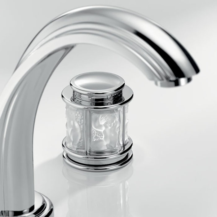 THG Ange Смеситель для раковины, 3 отв., цвет: хром