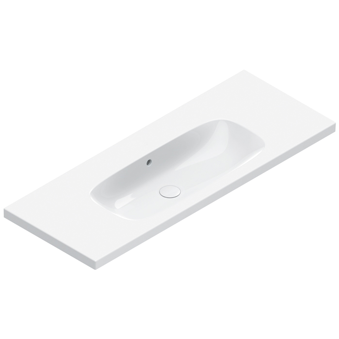 Catalano Alvea Раковина 120х46см., подвесная или на мебель, без отв., цвет: белый глянцевый