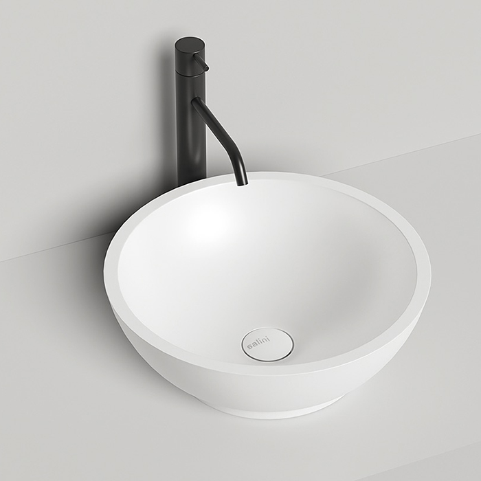 Salini Gloria Раковина накладная 41.5х41.5х15cм, без отв., без перелива, S-Stone, цвет: белый матовый