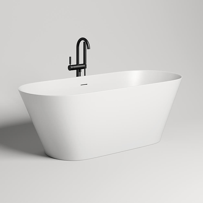 Salini Mona Ванна отдельностоящая 170х72х58.5см., с донным клапаном "Up&Down", сифон, слив-перелив, материал: S-Stone, цвет: белый матовый