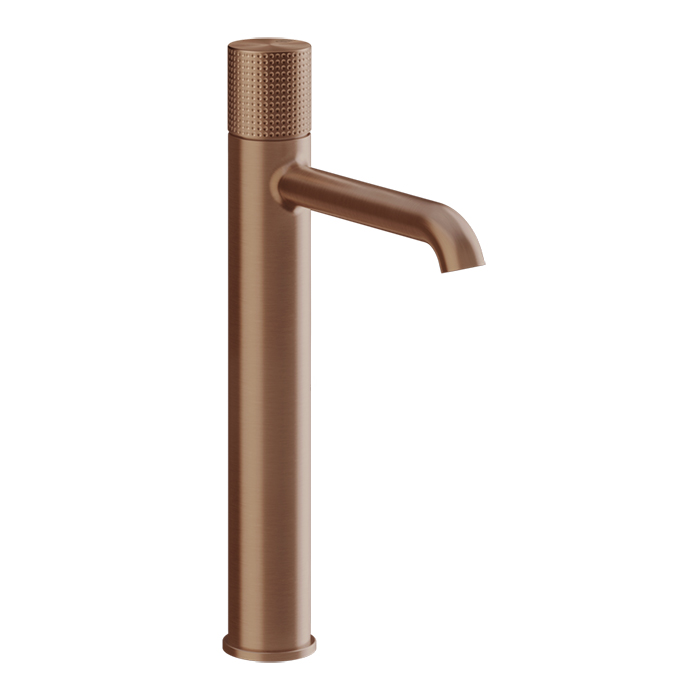 Gessi Habito Cesello Смеситель для раковины, высокий, 1 отв., без донного клапана, цвет: Copper Brushed PVD