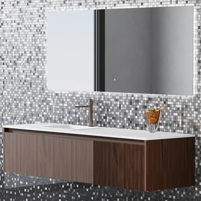 Salini Зеркало для ванны OMBRA 100х70х2.5см., с LED подсветкой, влагостойкое AGC Сrystalvision, сенс. выкл., крепления, обогрев, антизапот.