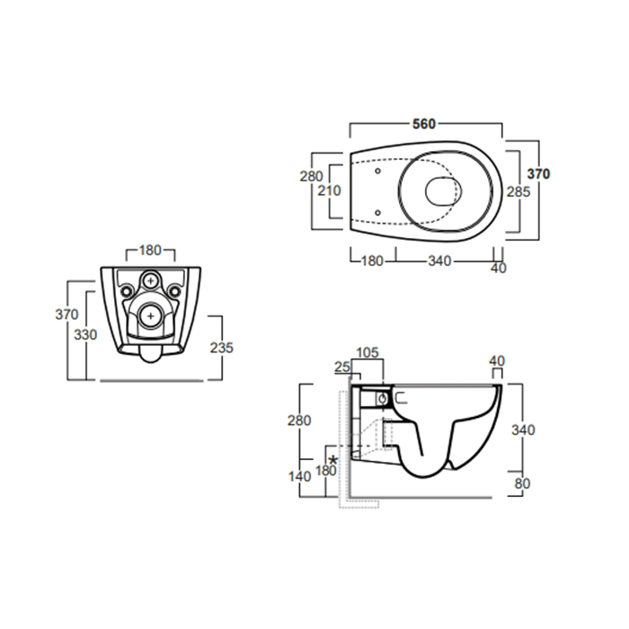 Simas Vignoni Унитаз подвесной 56х36,5см., безободковый, смыв TORNADO (green vertigo), цвет: caramello