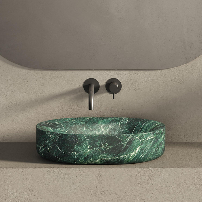 Dea Design Marble Monza Раковина 61.5х42х15см., накладная, без отв., мрамор, цвет: Stone Green