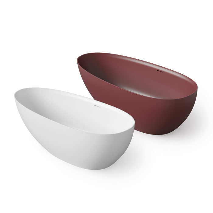 Dea Design Edge Ванна 160x76x56см., отдельностоящая, Solid Surface, цвет: White №18