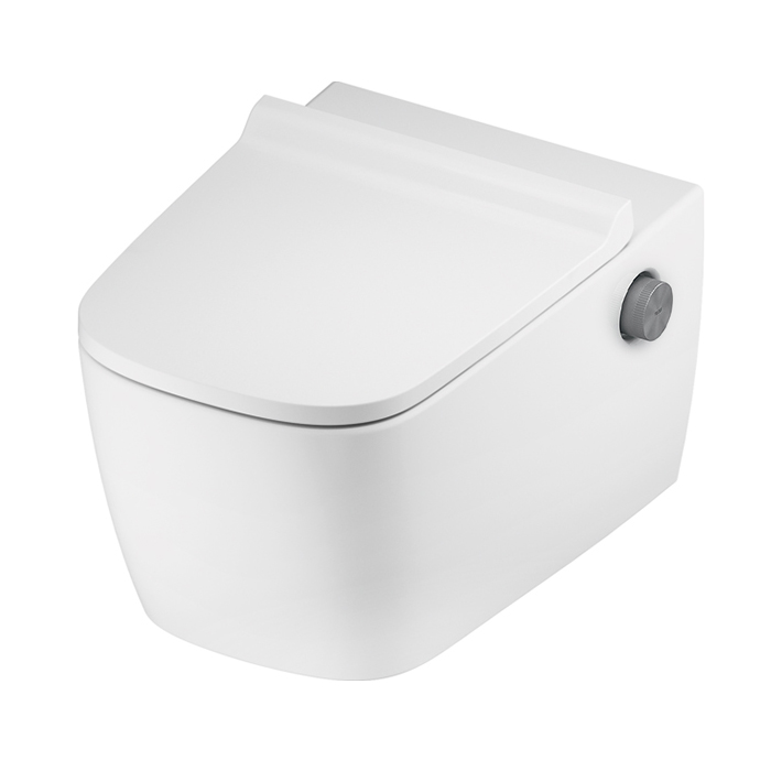 TECEneo Унитаз-биде подвесной 54х36х36см, безободковый, смыв Tornado, с крепежом, цвет: белый