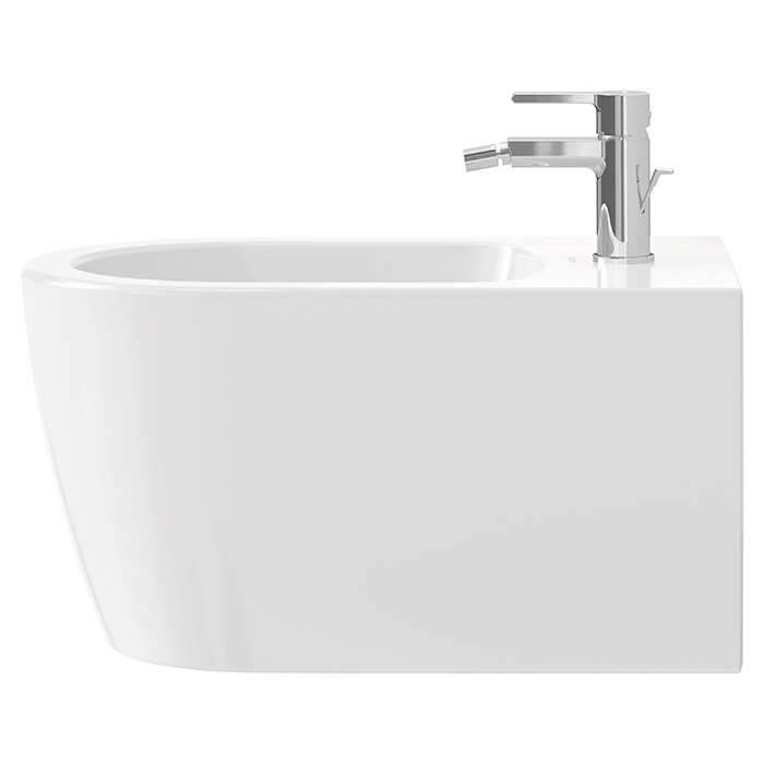 Duravit Me by Starck Биде напольное приставное 37х60 см, с 1 отв. под смеситель, с креплением, цвет: белый