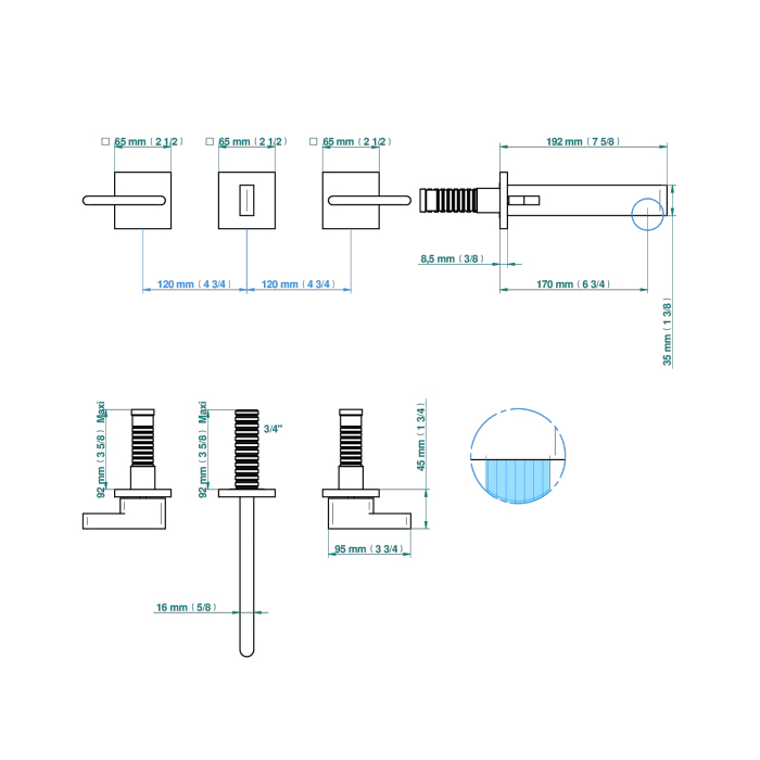 THG ICON-X METAL À MANETTES Смеситель для раковины, настенный, цвет: хром