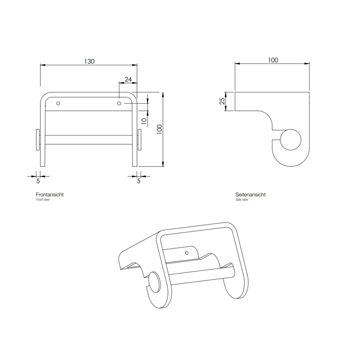 Decor Walther Stone TPH4 Держатель туалетной бумаги, подвесной, цвет: белый / хром