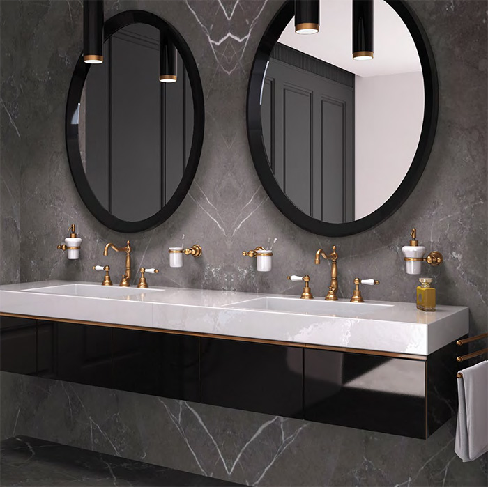 CISAL Arcana Toscana Смеситель для раковины на 3 отверстия с донным клапаном, цвет: бронза