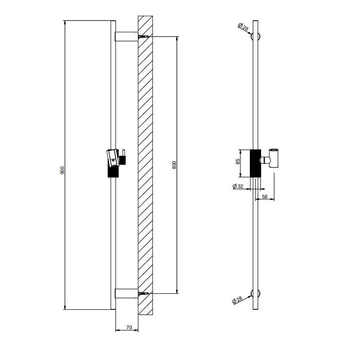 Gessi Ingranaggio Штанга для душа, цвет: Finox Brushed Nickel