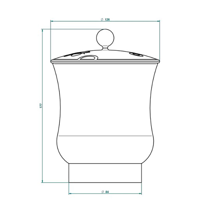 THG CAPUCINE MAUVE DECOR OR Китайская лакированная коробка с белой керамической крышкой Ø126 мм., middle size, декор золото/лиловый, цвет: золото