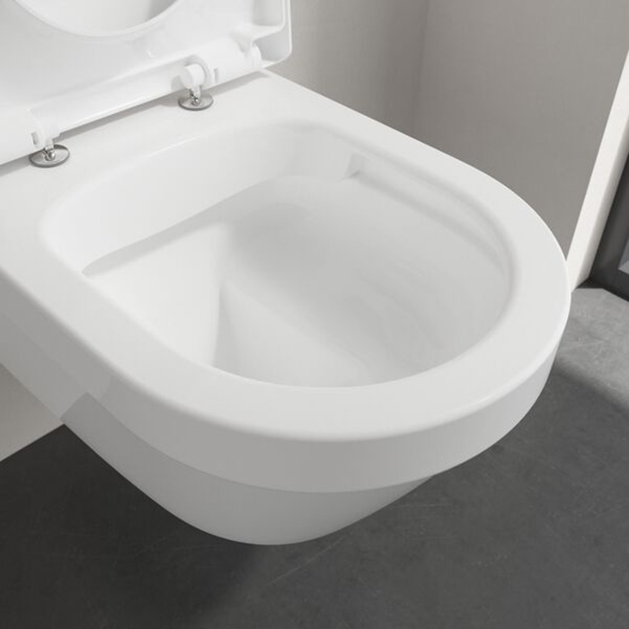 Villeroy&Boch Architectura Унитаз подвесной 37x53см, безободковый, сиденье микролифт, CeramicPlus, цвет: альпийский белый 