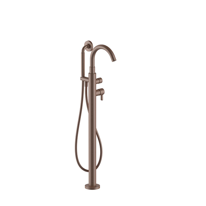 Fantini Icona Classic Смеситель для ванны, напольный, с ручной лейкой, цвет: Matt Copper PVD