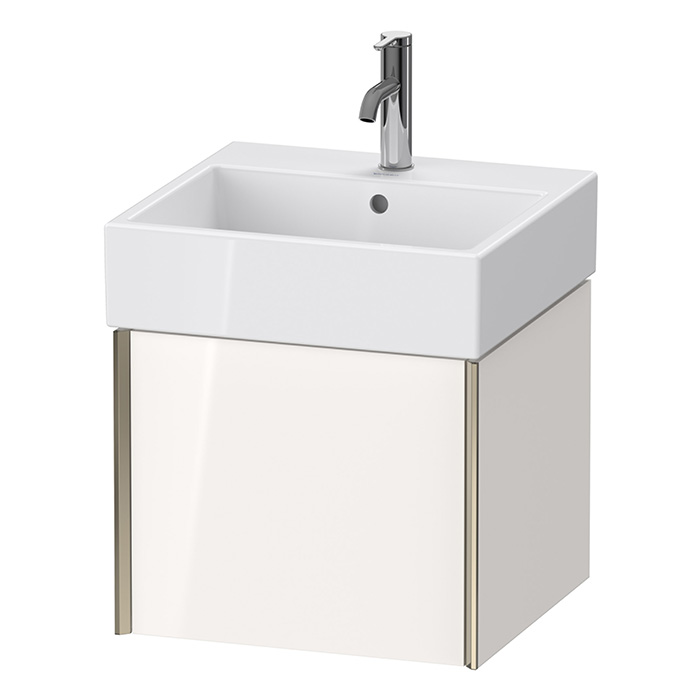 Duravit XViu Тумба подвесная 48.4x45.4x39.7см, с раковиной, 1 ящик, цвет: белый глянцевый/champagne matt