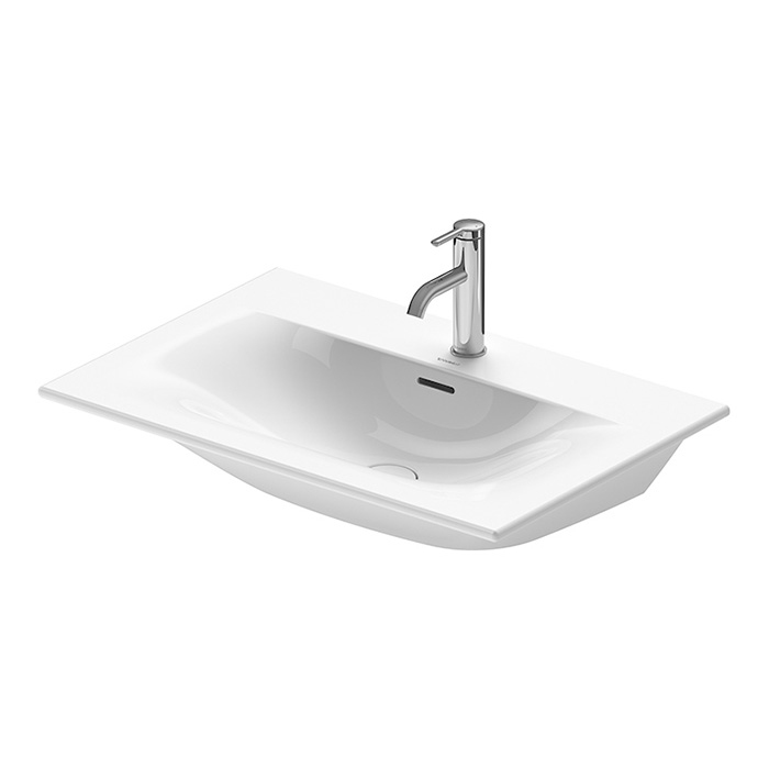 Duravit Happy D.2 Plus Раковина подвесная, 73х49см., с 3 отв., выпуск с керамической крышкой, цвет: белый