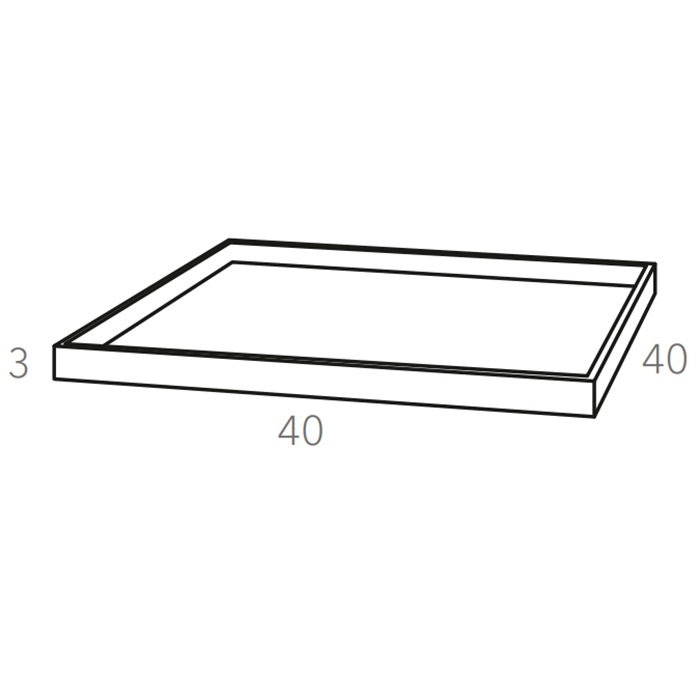 ADJ Поднос Mondo, 40x40xH3 см., цвет: эвкалипт/небесный