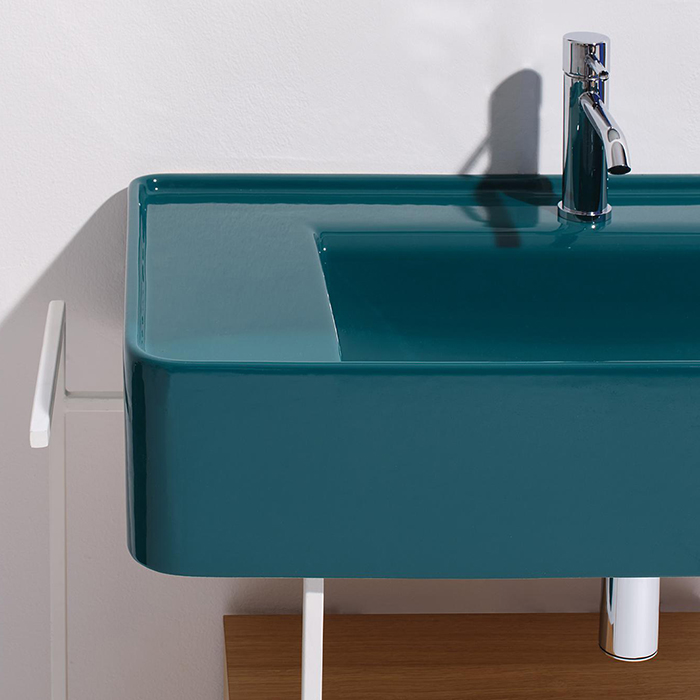 Simas Ratio Раковина чаша подвесная 75x46xh18 см, с 1 отв. для смесителя, без перелива, цвет: menta