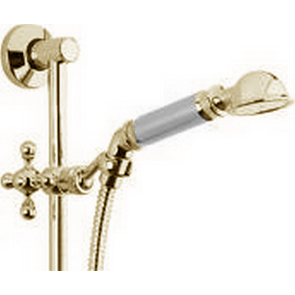 CISAL Shower Душевой гарнитур: штанга 60 см, ручная лейка, шланг 150 см, цвет: золото