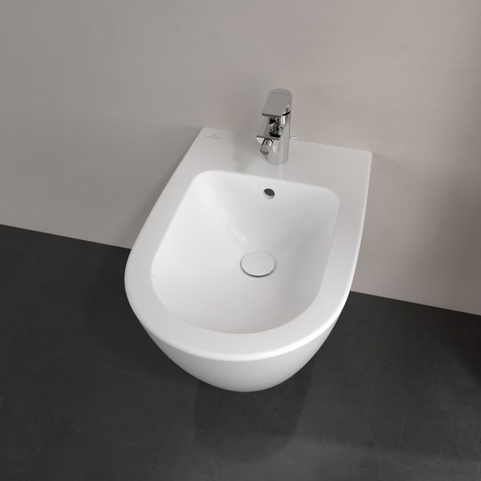 Villeroy&Boch Subway 2.0 Биде подвесное 37х56.5х28см., 1 отв., CeramicPlus, цвет: альпийский белый