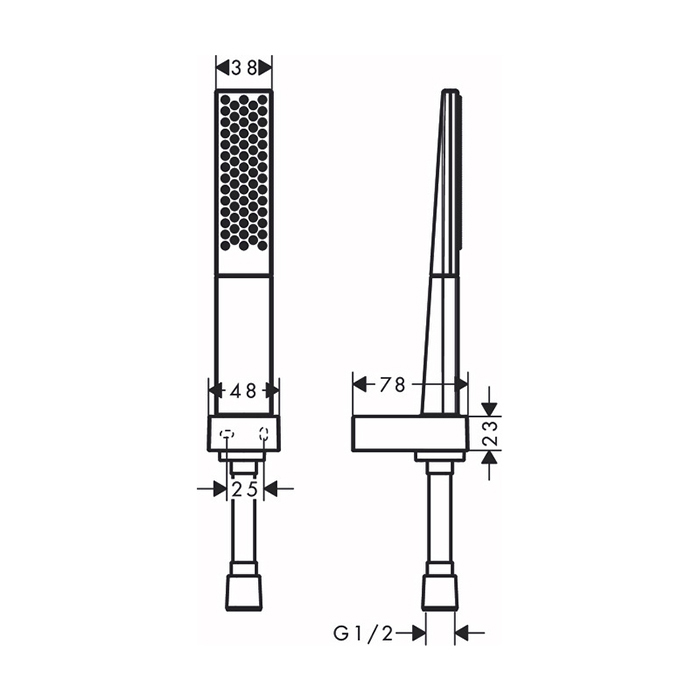 Hansgrohe Rainfinity Ручной душ с гибким шлангом 125 см, цвет: белый матовый