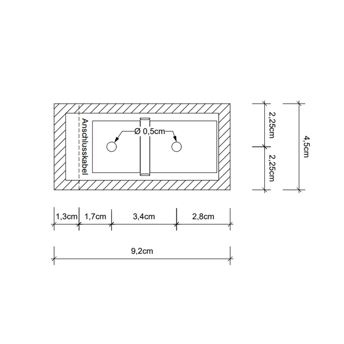 Decor Walther Omega 2 Светильник настенный 5x4.5x9(30-60)см, 1x S14D 30-60cm 1 Socket, цвет: черный