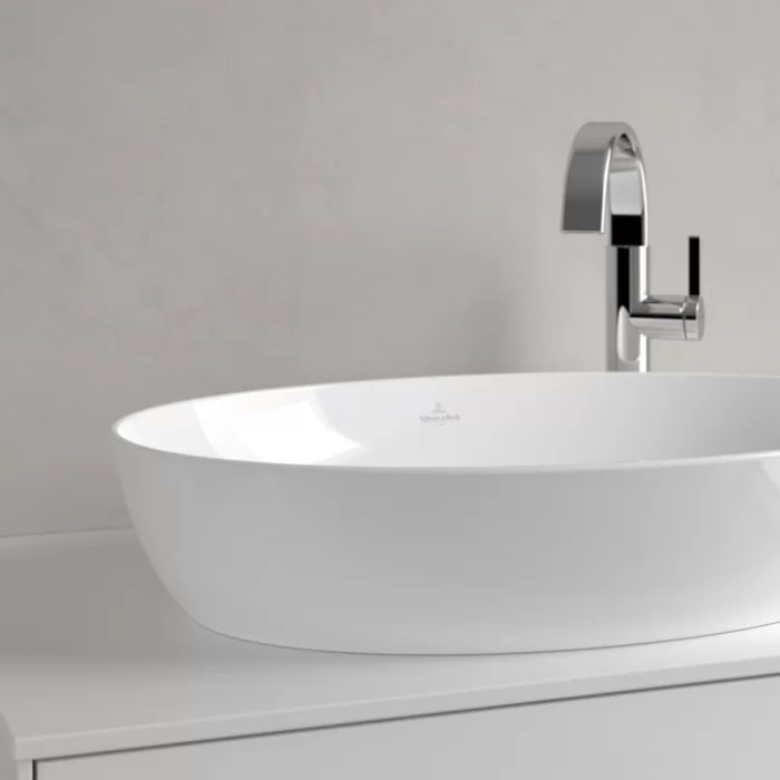 Villeroy&Boch Artis Раковина 61х42х12.5см., накладная, без отв., без перелива, TitanCeram, цвет: альпийский белый