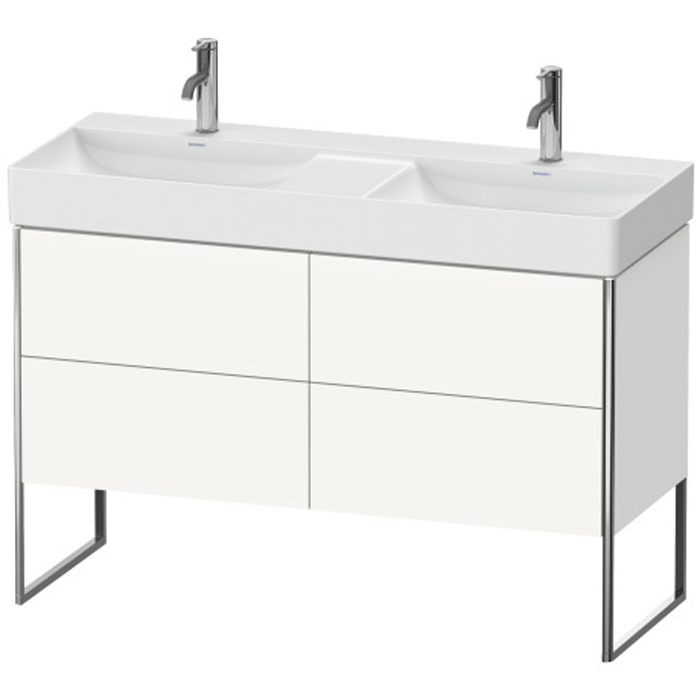 Duravit XSquare База напольная 118.4x46x73.1см с раковиной, 4 ящика, цвет: глянцевый белый