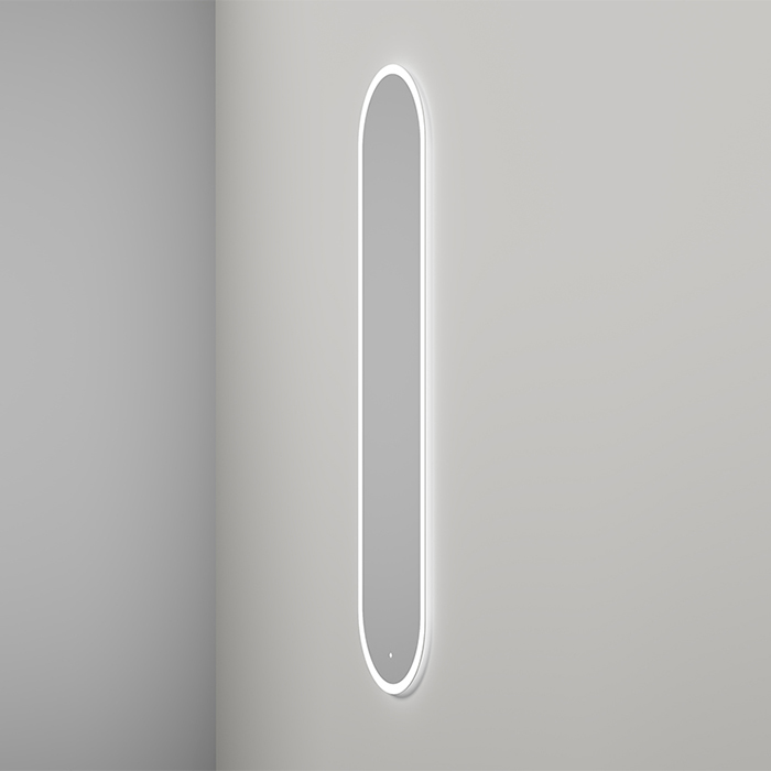 Salini Armonia Зеркало для ванны 45х178.5х2.5см., фоновая и фронтальная подсветка 3в1, сенсорный выключатель, крепления, без подогрева