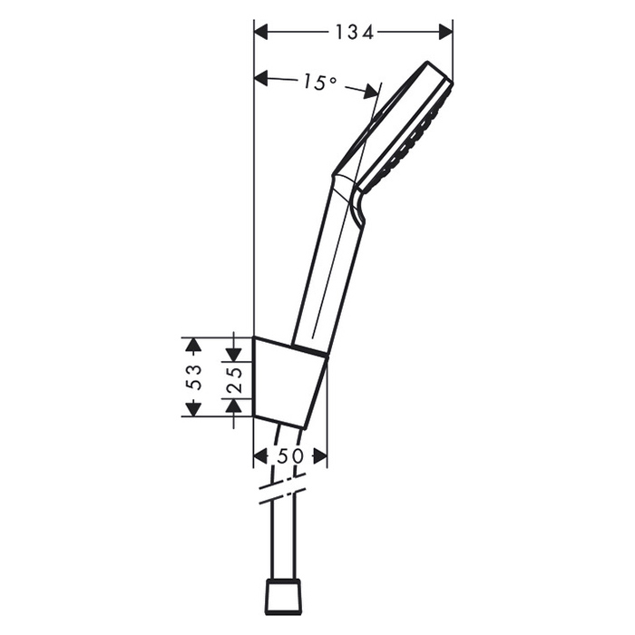 Hansgrohe Crometta 1jet Porter Ручной душ 10см., с держателем, цвет: белый/хром