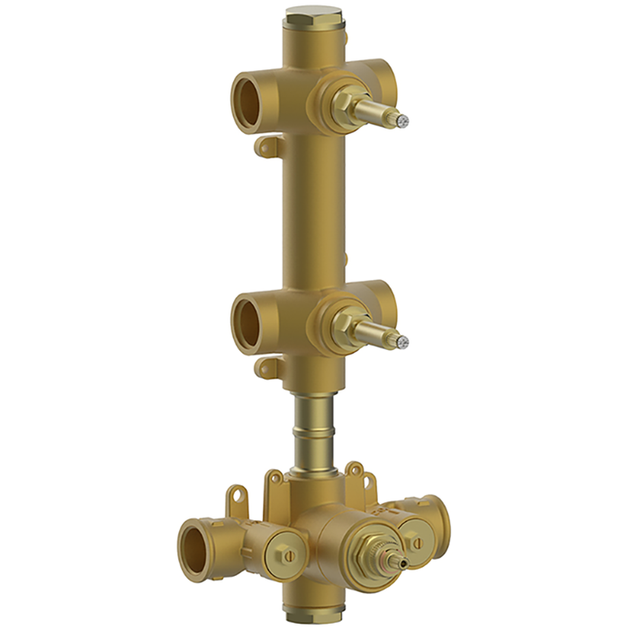 CISAL Встраиваемая часть термостатического смесителя 3/4" с двумя запорными вентилями, ZA01V20004