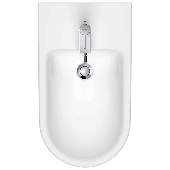 Duravit D-Neo Биде напольное 37x65х40 см, с переливом, с 1 отв., WonderGliss, цвет: белый