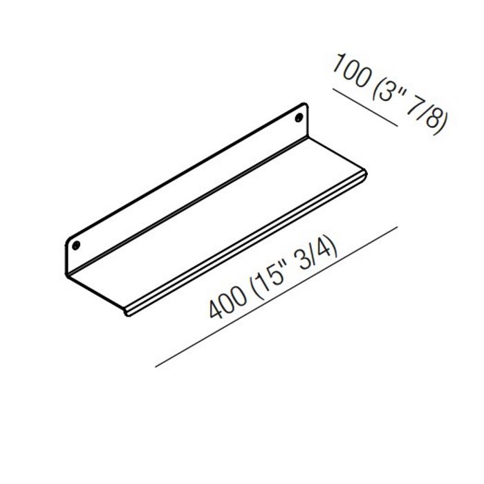 Agape Mach 2 Полка 40х10 см, настольная, цвет: черный