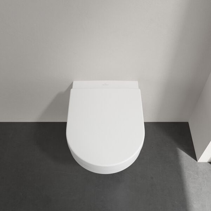 Villeroy&Boch Architectura Унитаз подвесной 37x53см, безободковый, сиденье микролифт, CeramicPlus, цвет: альпийский белый 