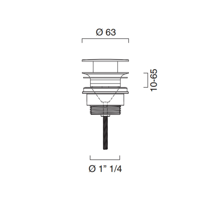 Catalano Заглушка сифона плоская, цвет: золото