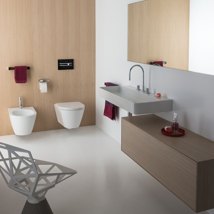 Laufen Kartell Биде подвесное 54.5х37х29см, с 1 отв. под смеситель, без боковых отв, с покр. LCC, цвет: белый