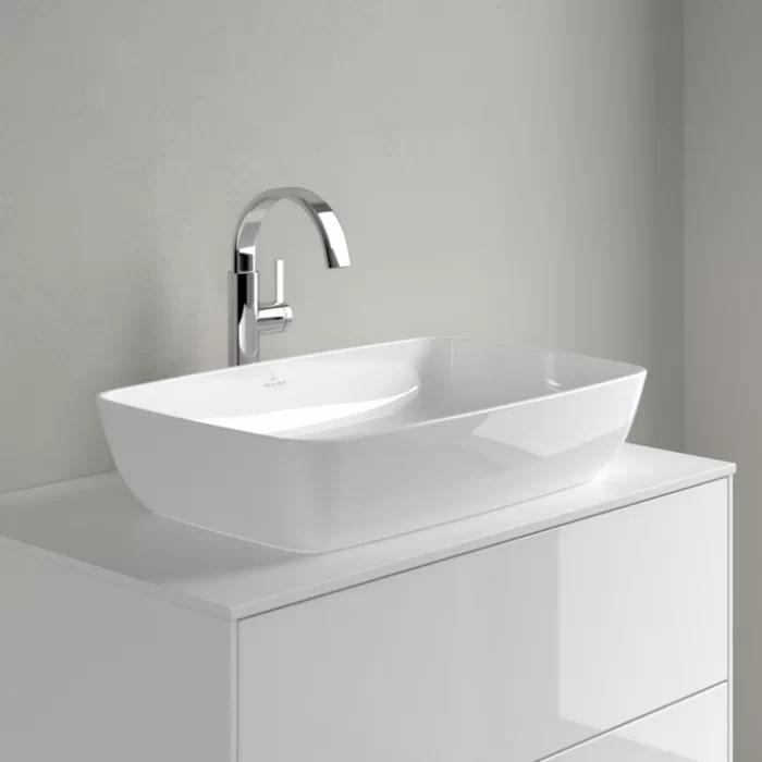 Villeroy&Boch Artis Раковина 58х38.5х12.5см., накладная, без отв., без перелива, TitanCeram, цвет: альпийский белый