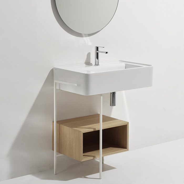 Simas Ratio Раковина чаша подвесная 75x46xh18 см, с 1 отв. для смесителя, без перелива, цвет: белый
