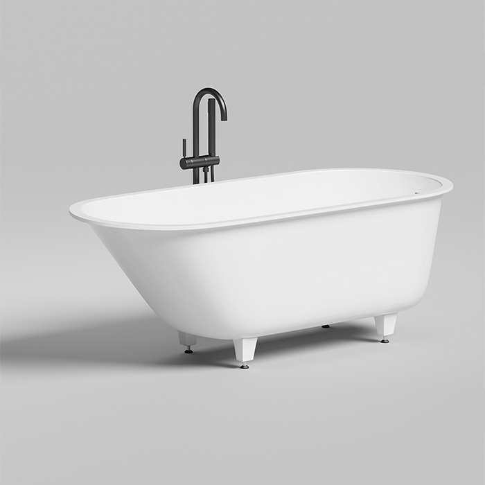 Salini Ornella KIT Встраиваемая ванна 170х80х60см, овальная, материал: S-Sense, цвет: глянцевый белый