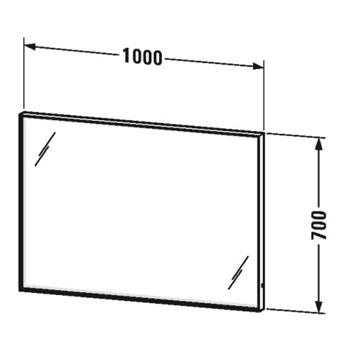 Duravit L-Cube Зеркало 100х70см. с подсветкой