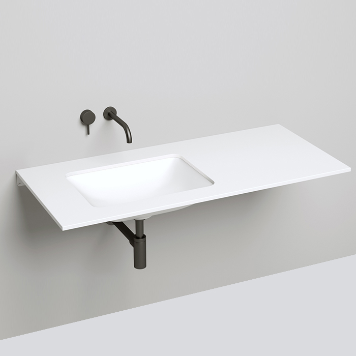 Salini Marea Раковина врезная снизу 55х40х13.4cм, без отв., без перелива, S-Stone, цвет: белый матовый