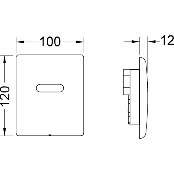 TECE TECEplanus Urinal Панель смыва для писсуара, с инфракрасным датчиком, 6 V батарея, цвет: нержавейка/сатин