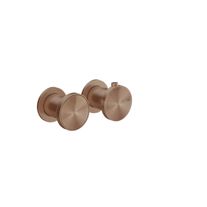 Gessi Origini Смеситель для ванны, встраиваемый, термостатический, цвет: Copper Brushed PVD