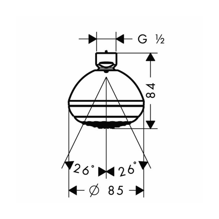Hansgrohe Crometta Верхний душ Ø85 мм, цвет: хром